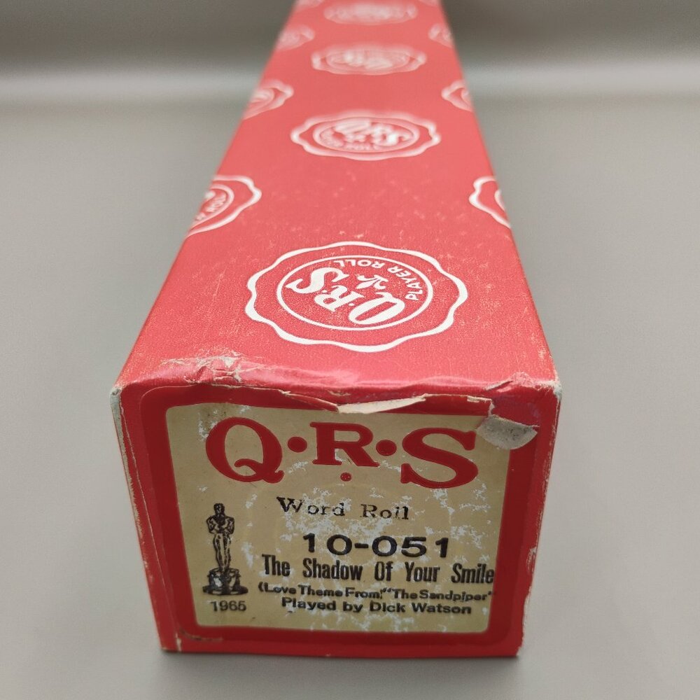 QRS brand player piano roll #10-051 The Shadow of Your Smile song of year 1965